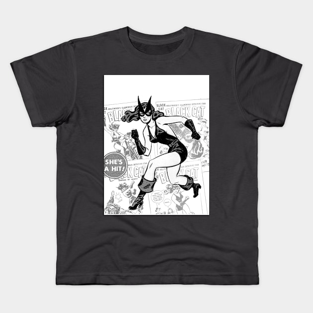 BLACK CAT 6 Kids T-Shirt by impacteesstreetwear